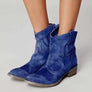 Western Suede Ankle Boots for Women