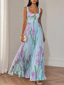 Floral Square-Neck Maxi Dress