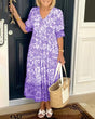 Floral V-Neck Maxi Dress for Women