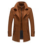 Longline Button Winter Jacket for Men