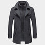 Longline Button Winter Jacket for Men