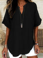 Notched Neck Blouse for Women