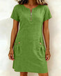 Cotton Linen A-Line Dress for Women