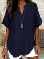 Notched Neck Blouse for Women