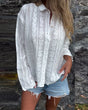 Embroidered Polo Collar Shirt for Women
