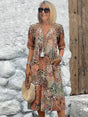 Abstract Print Midi Dress for Women