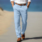 Straight-Leg Linen Pants for Men