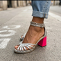 Open Toe Block Heel Sandals for Women