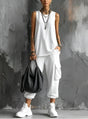 Sleeveless Wide-Leg Two-Piece Set for Women