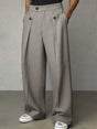 Pleated Wide-Leg Pants for Men