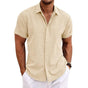 Textured Short Sleeve Shirt for Men