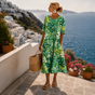 Elegant Midi Floral Dress for Women