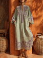 Floral Embroidered Dress for Women