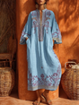 Floral Embroidered Dress for Women