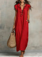 Flowy Linen Cotton Dress for Women