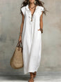 Flowy Linen Cotton Dress for Women