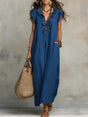 Flowy Linen Cotton Dress for Women