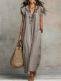 Flowy Linen Cotton Dress for Women