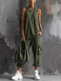 Sleeveless Wide-Leg Two-Piece Set for Women