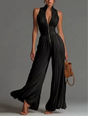 Pleated Wide-Leg Jumpsuit for Women